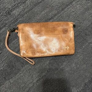 Brown Leather Wristlet
